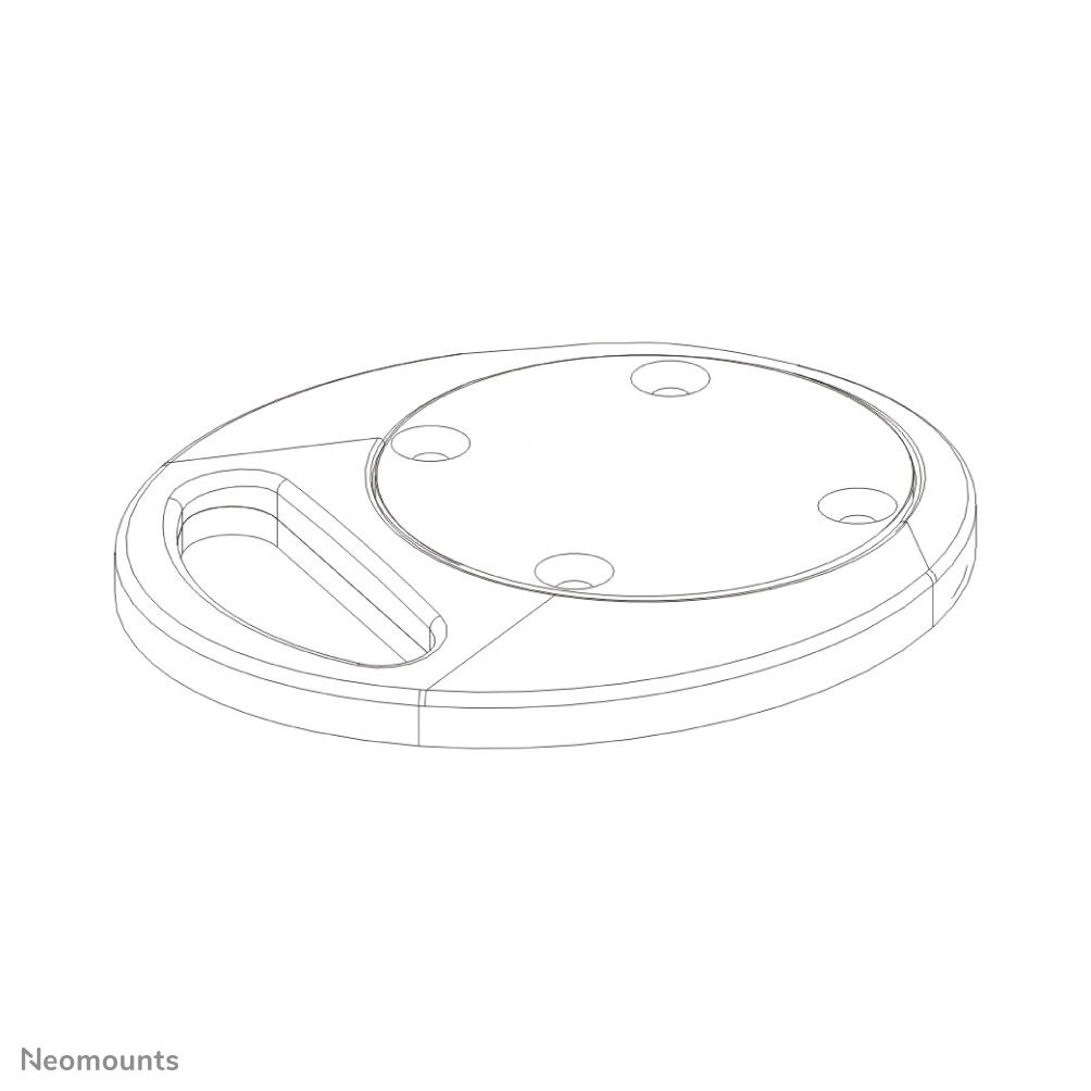 Neomounts FPMA-D9GROMMET Placa de montaje para soporte de escritorio